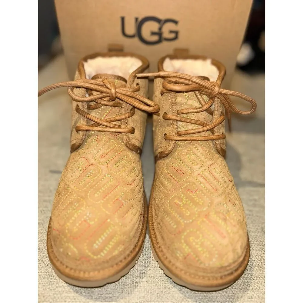 UGG Kids' Neumel II Graphic Stitch boots size 5